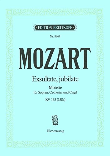 Exsultate, jubilate KV 165 (158a) - Motette - Breitkopf Urtext - Klavierauszug (EB 8669): Sopran und Klavier von Breitkopf und Härtel